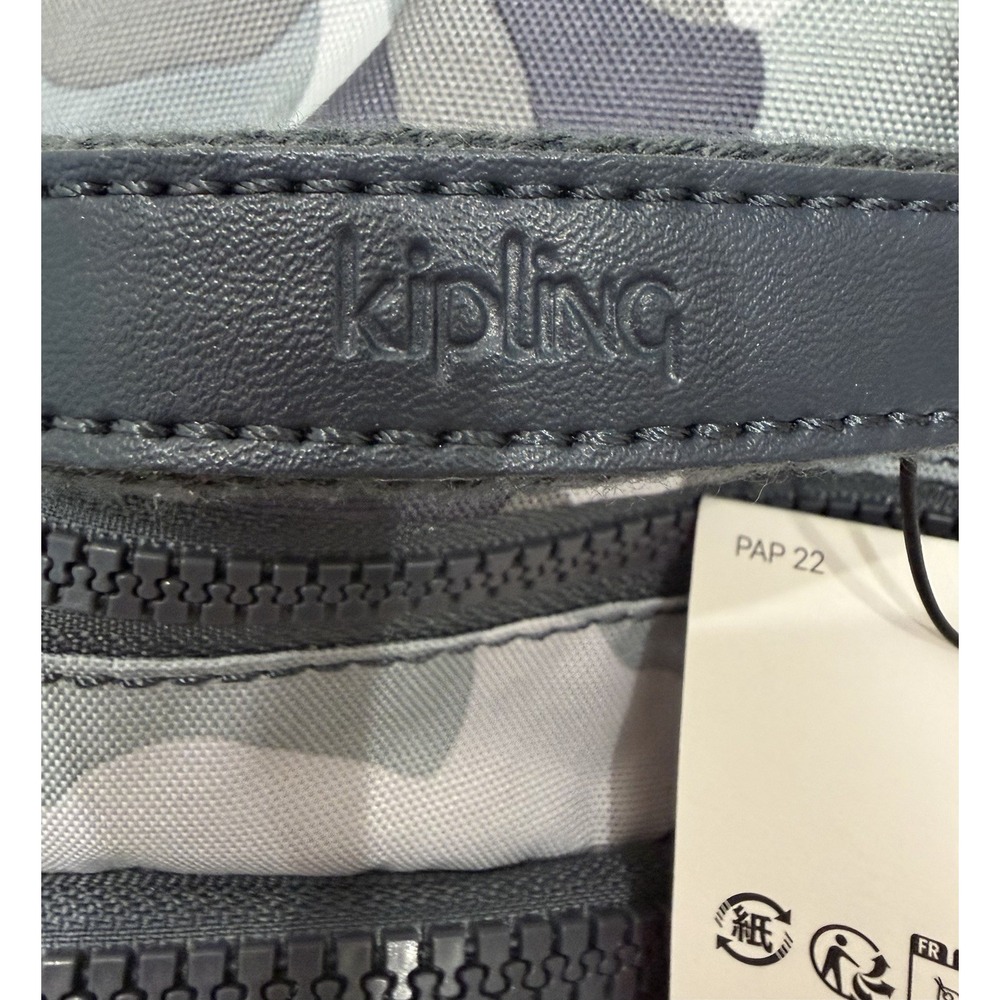 Kipling School Backpack Cool Camo Gray Camouflage Adjustable Strap NWT - Picture 8 of 8